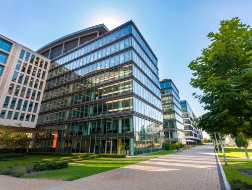 Stock image of office building