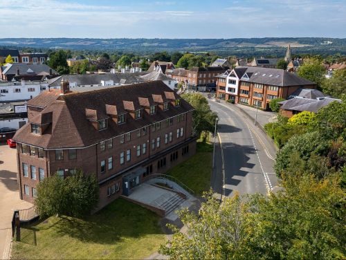 Arial view of One Suffolk Way in Sevenoaks, Kent