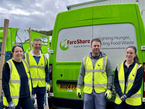 SHW completes first day of volunteering at FareShare Sussex and Surrey